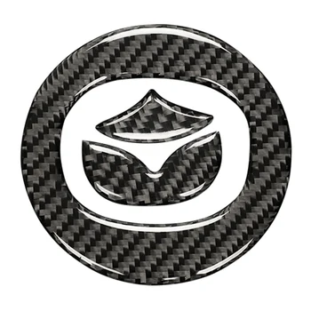 Стикери с логото на Кормилното колело, тапицерия от въглеродни влакна, Аксесоари за интериора на Mazda CX-5 2017 2018 2019 2020