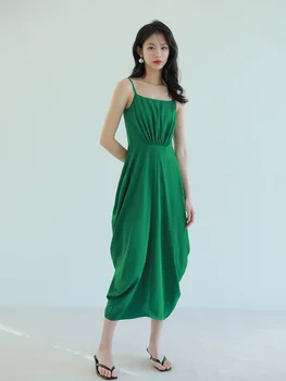 Дизайнерско рокля-прашка за жени 2023, лятно нова рокля, с тесни и високи талии