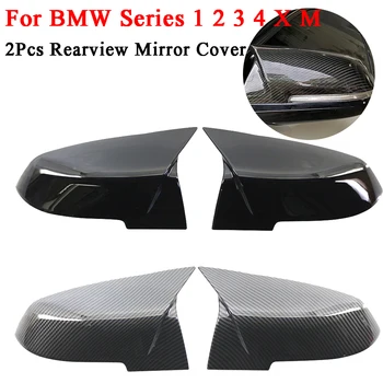 2 елемента на Капака на Огледалото за обратно виждане Черна Капачка Огледало за Обратно виждане, За BMW 1 2 3 4 X M 220i 328i 420i F20