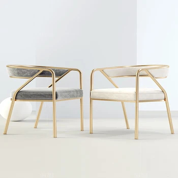 Кожена маса и комплект столове Nordic Leather Луксозен стол Комплект мебели за дома Nordic Крака на мебели за шезлонг